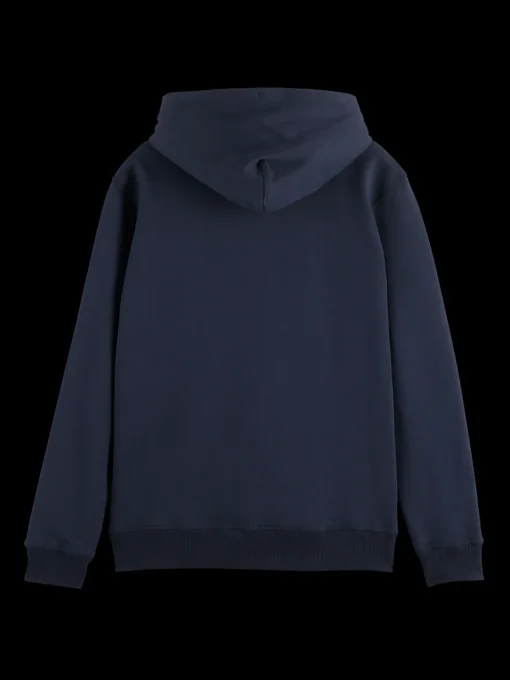 Reverse terry zip through hoodie