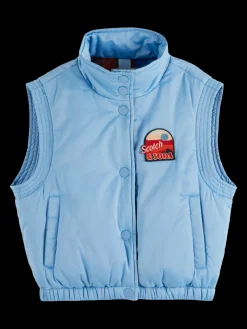 REVERSIBLE CROPPED BODYWARMER