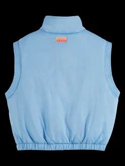 REVERSIBLE CROPPED BODYWARMER