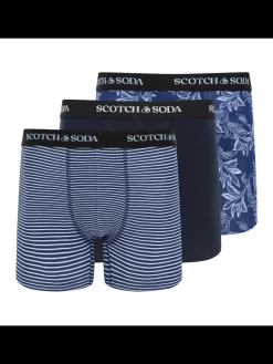 SCOTCH & SODA MEN'S UNDERWEAR SS24 - 3PK COTTON STRETCH TRUNK (PRINT)
