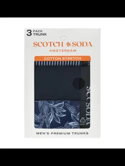 SCOTCH & SODA MEN'S UNDERWEAR SS24 - 3PK COTTON STRETCH TRUNK (PRINT)