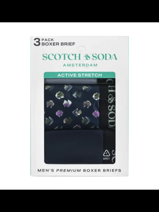 SCOTCH & SODA MEN'S UNDERWEAR SS24 - 3PK BOXER BRIEF (PRINT)