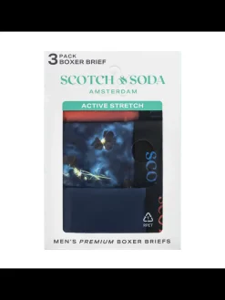SCOTCH & SODA MEN'S UNDERWEAR SS24 - 3PK BOXER BRIEF (PRINT)