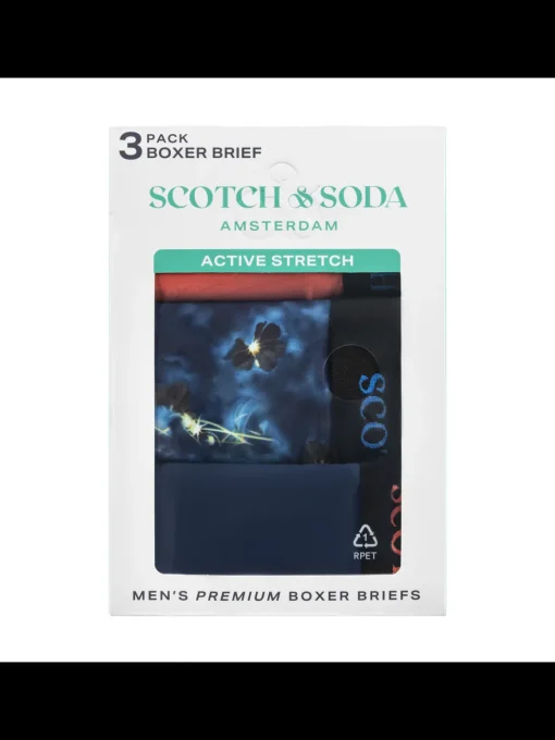 SCOTCH & SODA MEN'S UNDERWEAR SS24 - 3PK BOXER BRIEF (PRINT)
