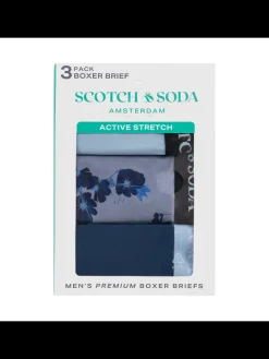 SCOTCH & SODA MEN'S UNDERWEAR SS24 - 3PK BOXER BRIEF (PRINT)