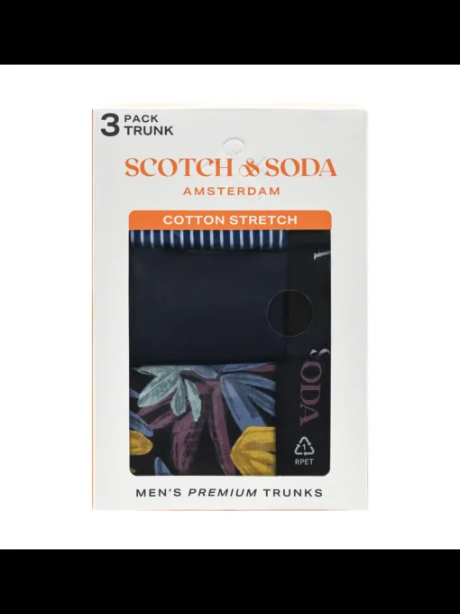 SCOTCH & SODA MEN'S UNDERWEAR SS24 - 3PK BOXER BRIEF (PRINT)