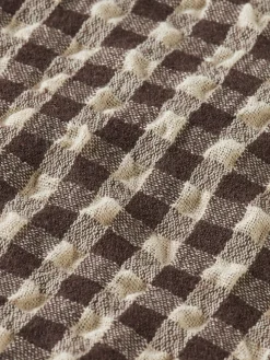 SEERSUCKER WOOL BLEND CHECK SHIRT