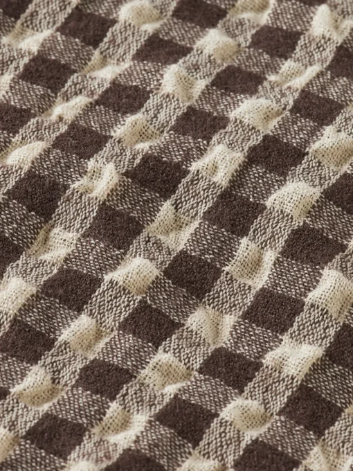 SEERSUCKER WOOL BLEND CHECK SHIRT