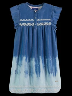 Short sleeve dress - washed indigo