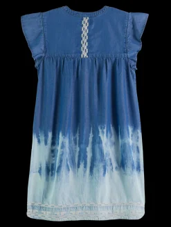 Short sleeve dress - washed indigo