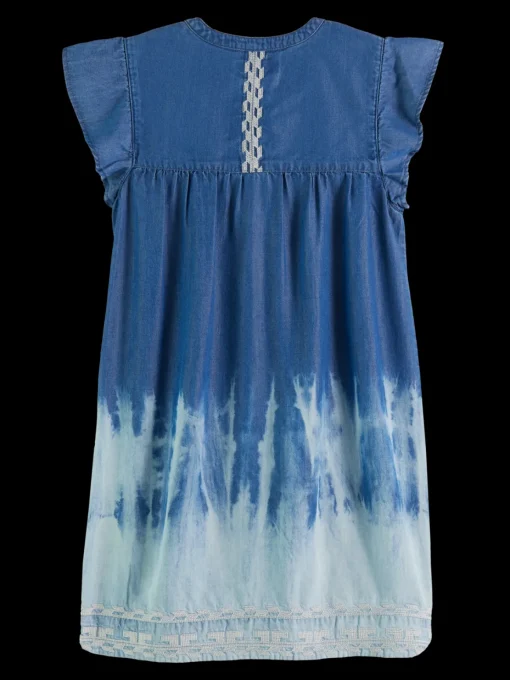 Short sleeve dress - washed indigo