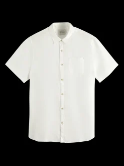 Short sleeve linen shirt