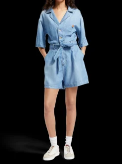 SHORT SLEEVE PLAYSUIT  SEA SHELLS