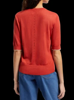 SHORT SLEEVED CREW NECK PULLOVER