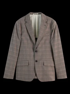 SINGLE BREASTED YARN-DYED BLAZER