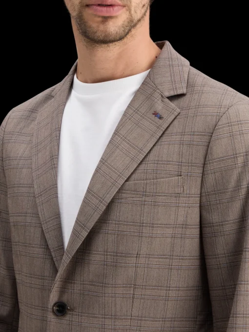 SINGLE BREASTED YARN-DYED BLAZER