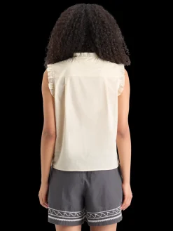 Sleeveless ruffle shirt