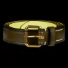 Slim leather belt