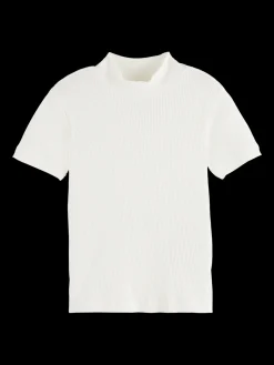 SLIM-FIT MOCK NECK T-SHIRT