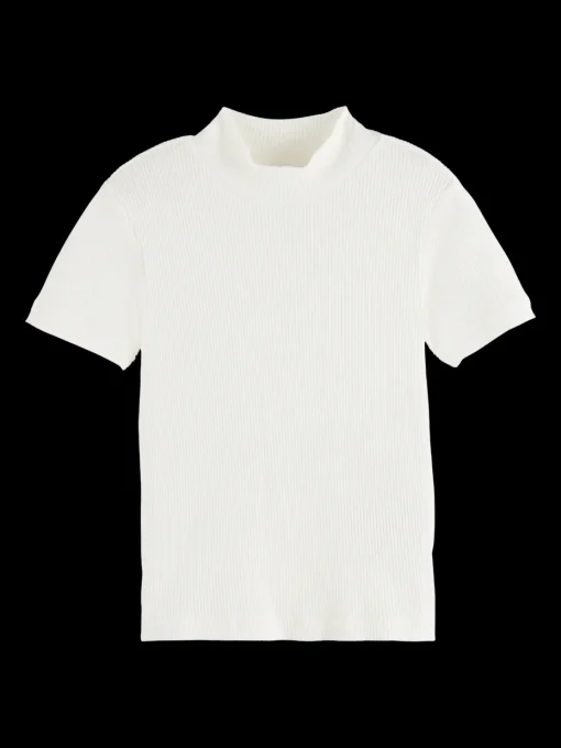 SLIM-FIT MOCK NECK T-SHIRT