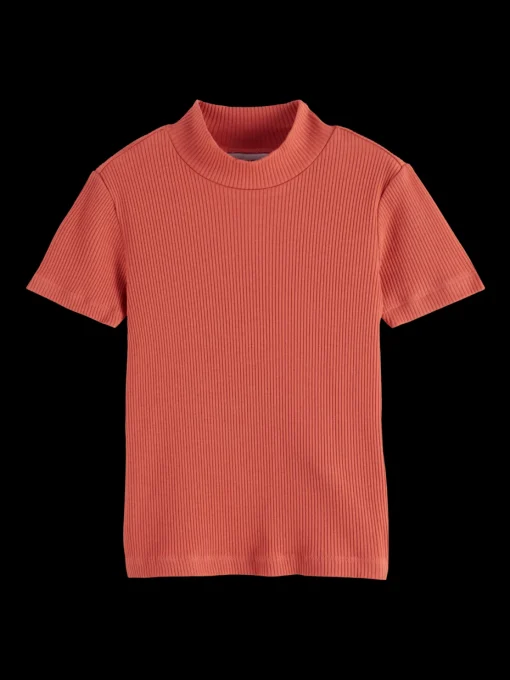 SLIM-FIT MOCK NECK T-SHIRT