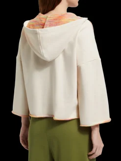 SLOUCHY FIT SHOULDER DETAIL HOODIE