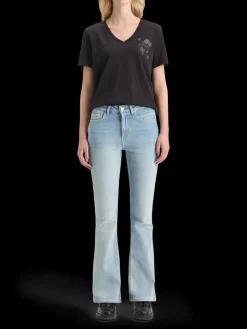 SLUB V-NECK REGULAR FIT T-SHIRT