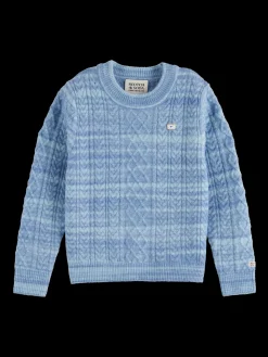 SPACE DYED CABLE KNIT
