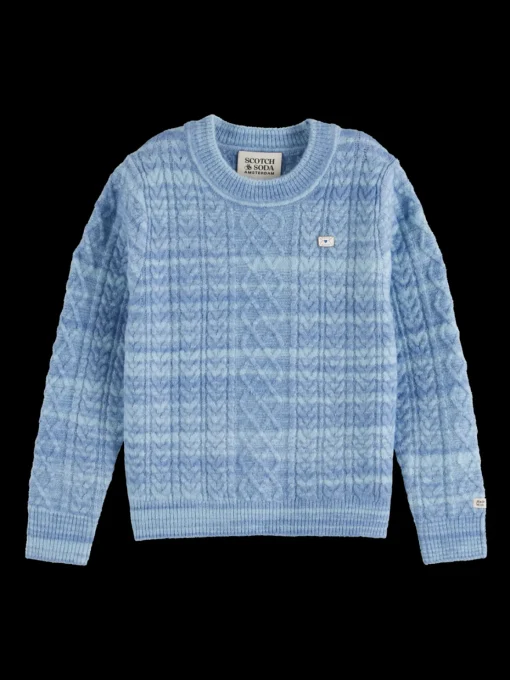 SPACE DYED CABLE KNIT