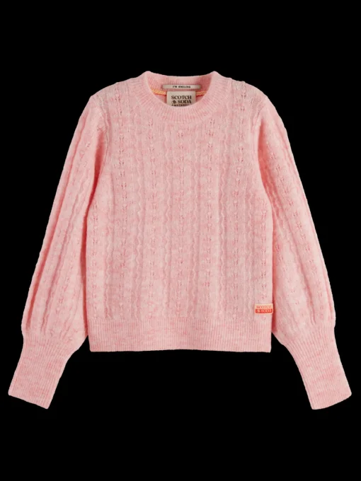 SPACE DYED LIGHTWEIGHT AJOUR KNIT