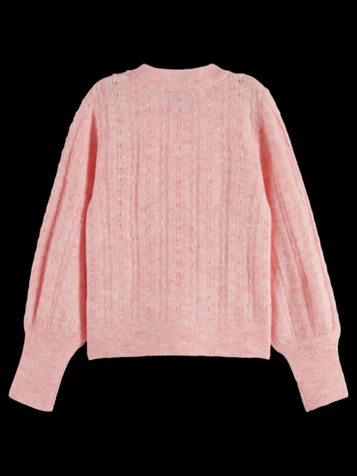 SPACE DYED LIGHTWEIGHT AJOUR KNIT