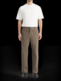 Straight fit cotton corduroy chino