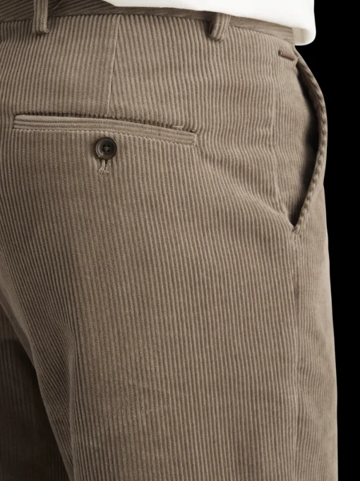 Straight fit cotton corduroy chino