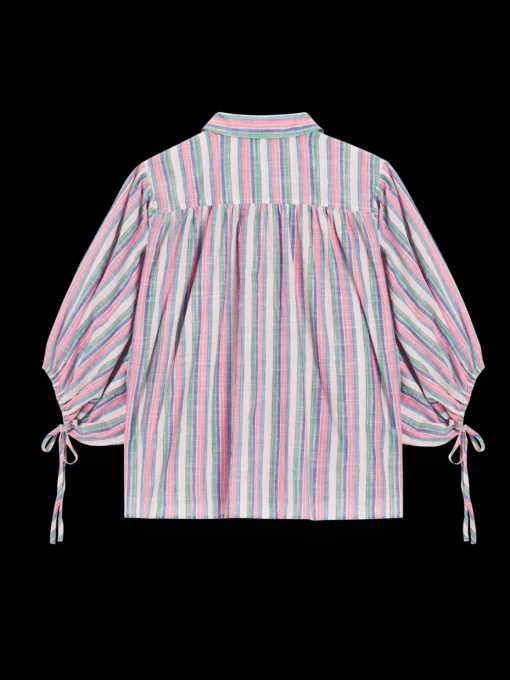 STRIPED BALLOON SLEEVE SHIRT