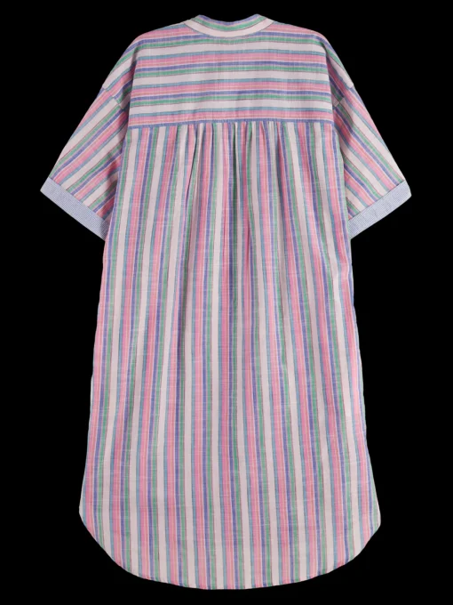 STRIPED OVERSIZED  BEACH SHIRT DRESS