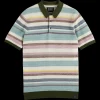 Structure knitted polo