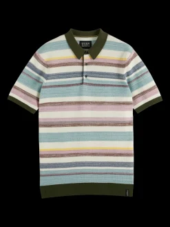 Structure knitted polo