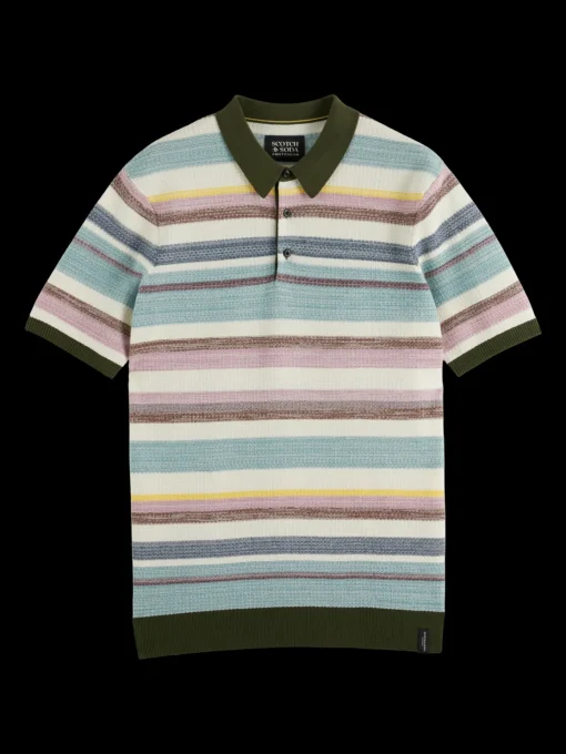 Structure knitted polo