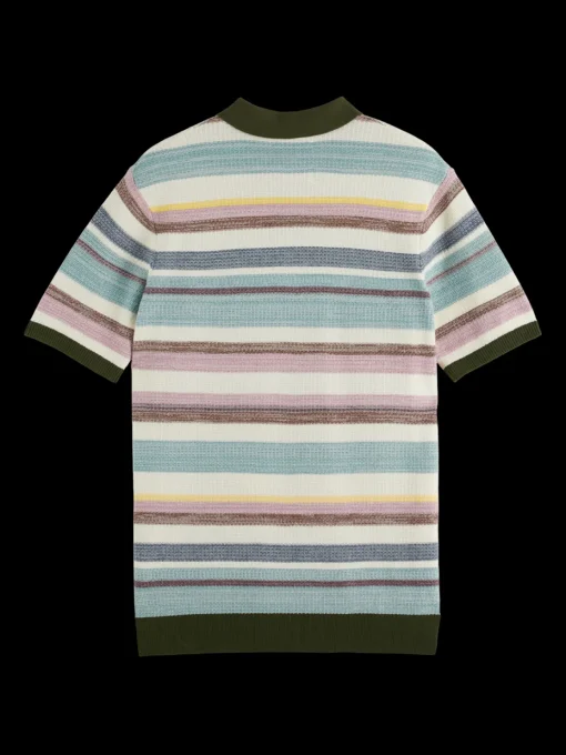 Structure knitted polo