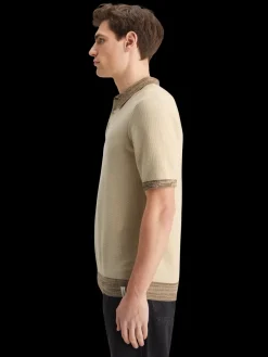Structure knitted polo