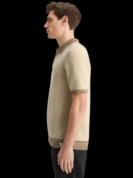 Structure knitted polo