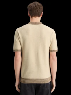 Structure knitted polo