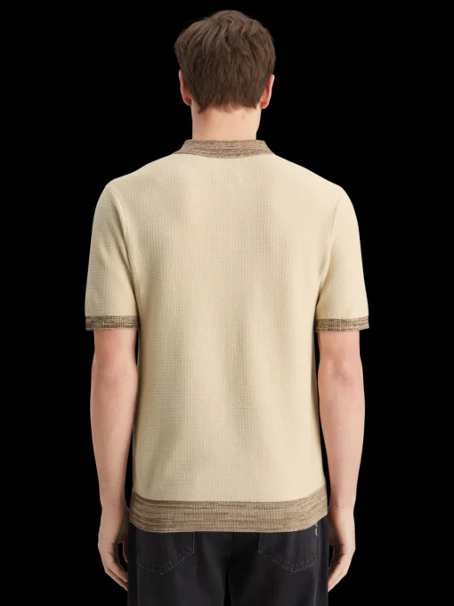 Structure knitted polo