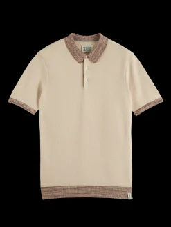 Structure knitted polo