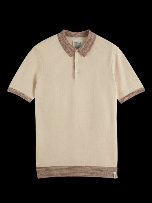 Structure knitted polo