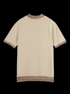 Structure knitted polo