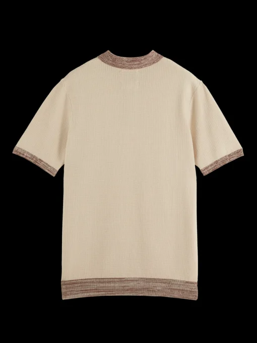 Structure knitted polo