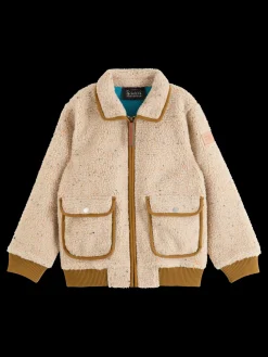 TEDDY JACKET WITH COLOURFUL NEPS
