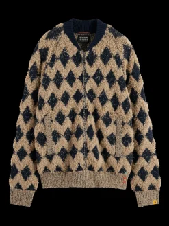 TEXTURED JACQUARD BOMBER