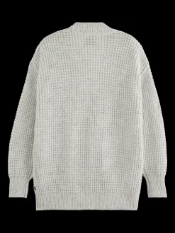 TEXTURED STITCH OVERSIZED CARDIGAN